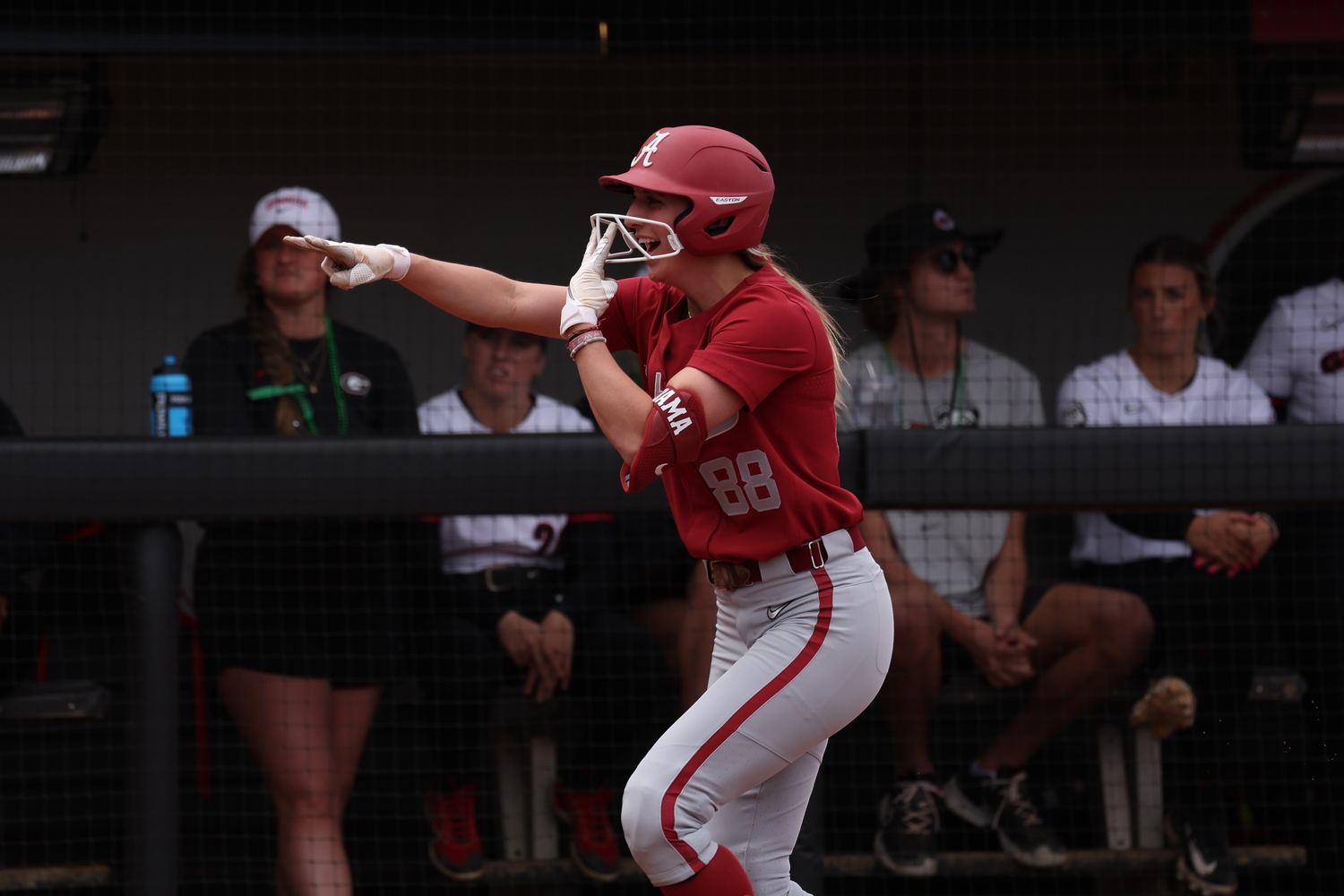 Jenna Johnson celebrates home run at Georgia